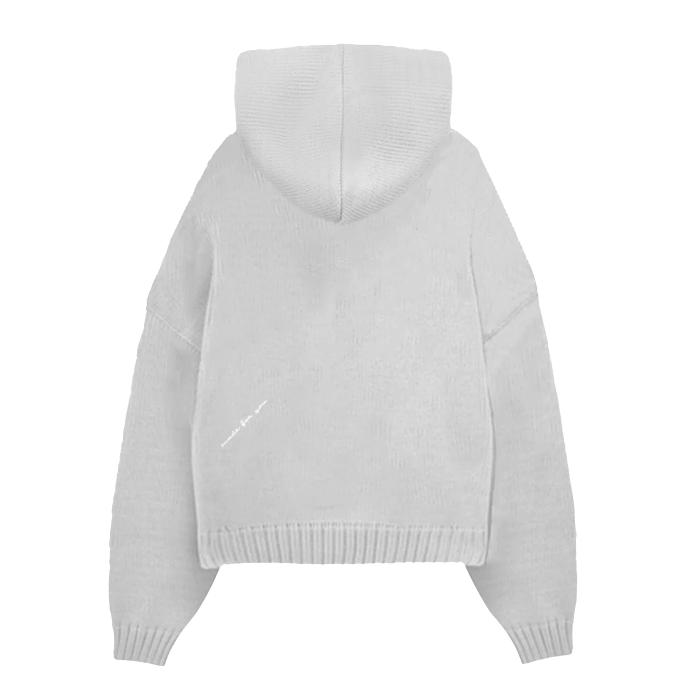 Light Grey Knit Hoodie