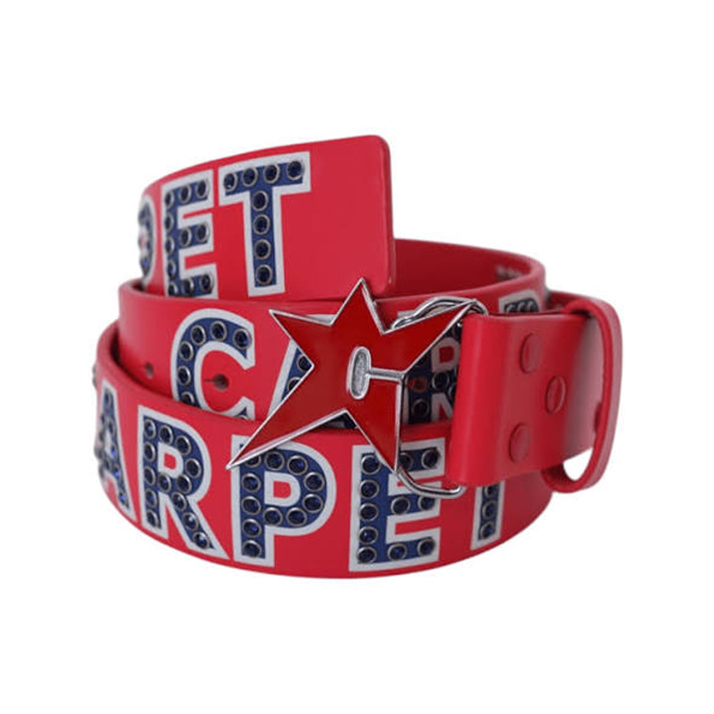 Varsity Rhinestone Leather Belt