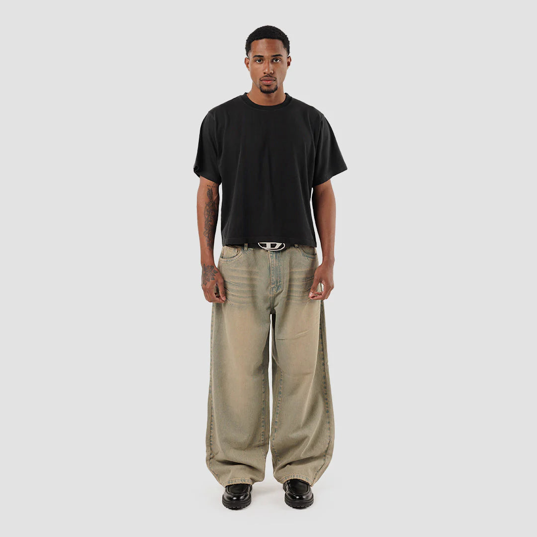 Faded Effect Baggy Jeans