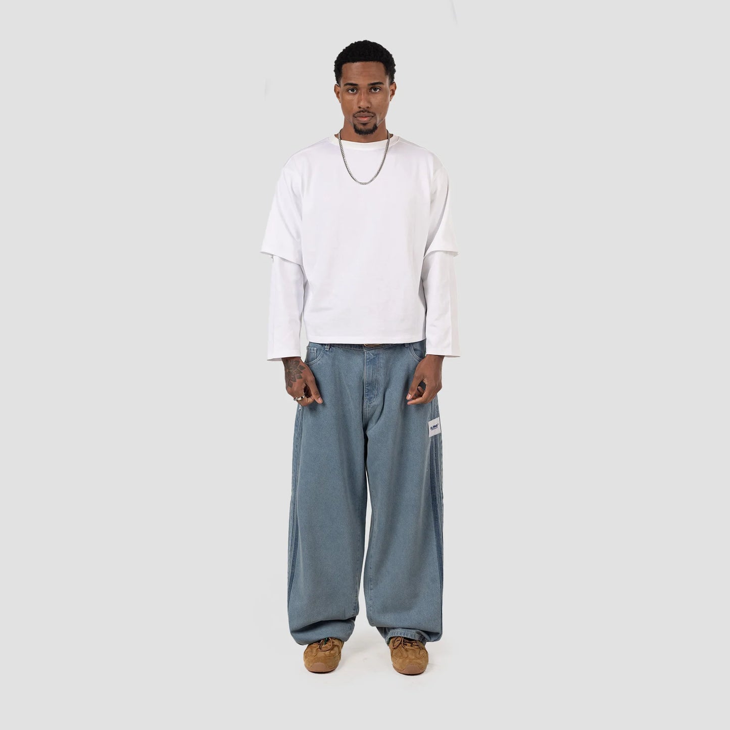 Sky Blue Baggy Jeans