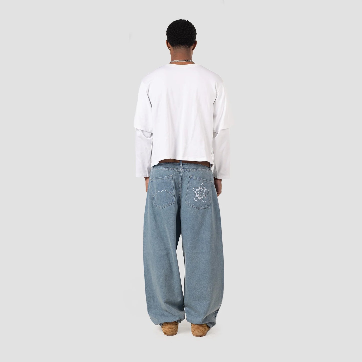 Sky Blue Baggy Jeans