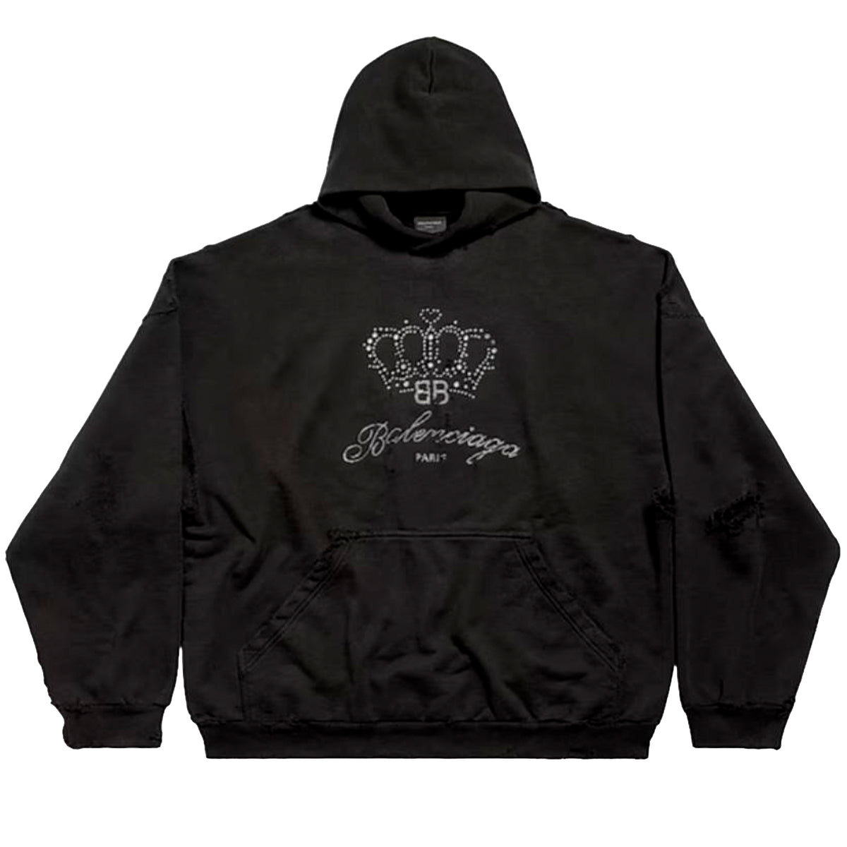 Crown Crest Rhinestone Hoodie