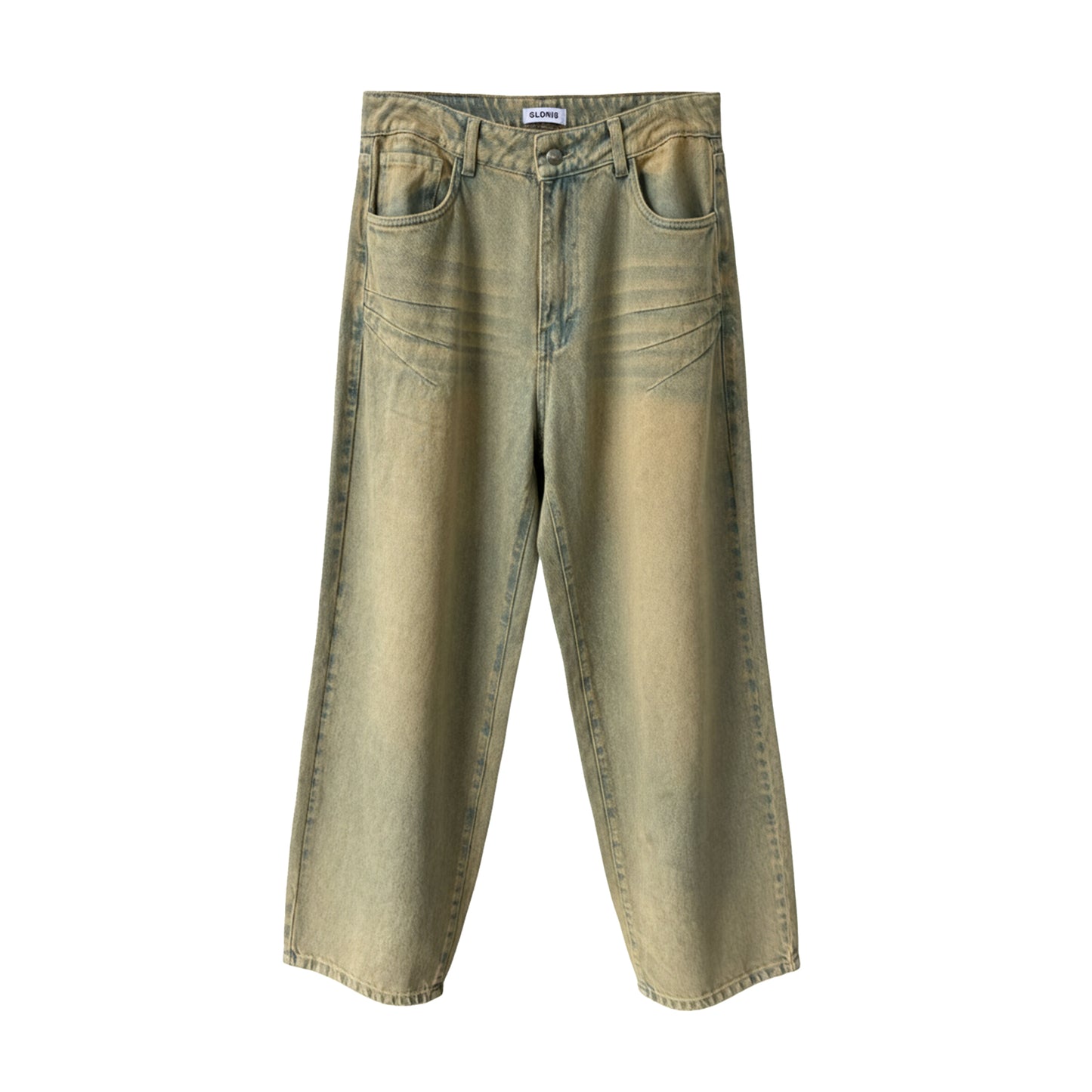 Faded Effect Baggy Jeans