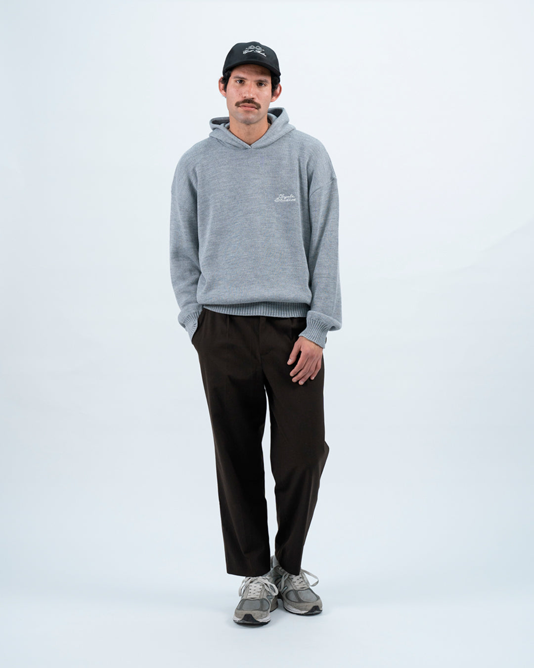 Light Grey Knit Hoodie