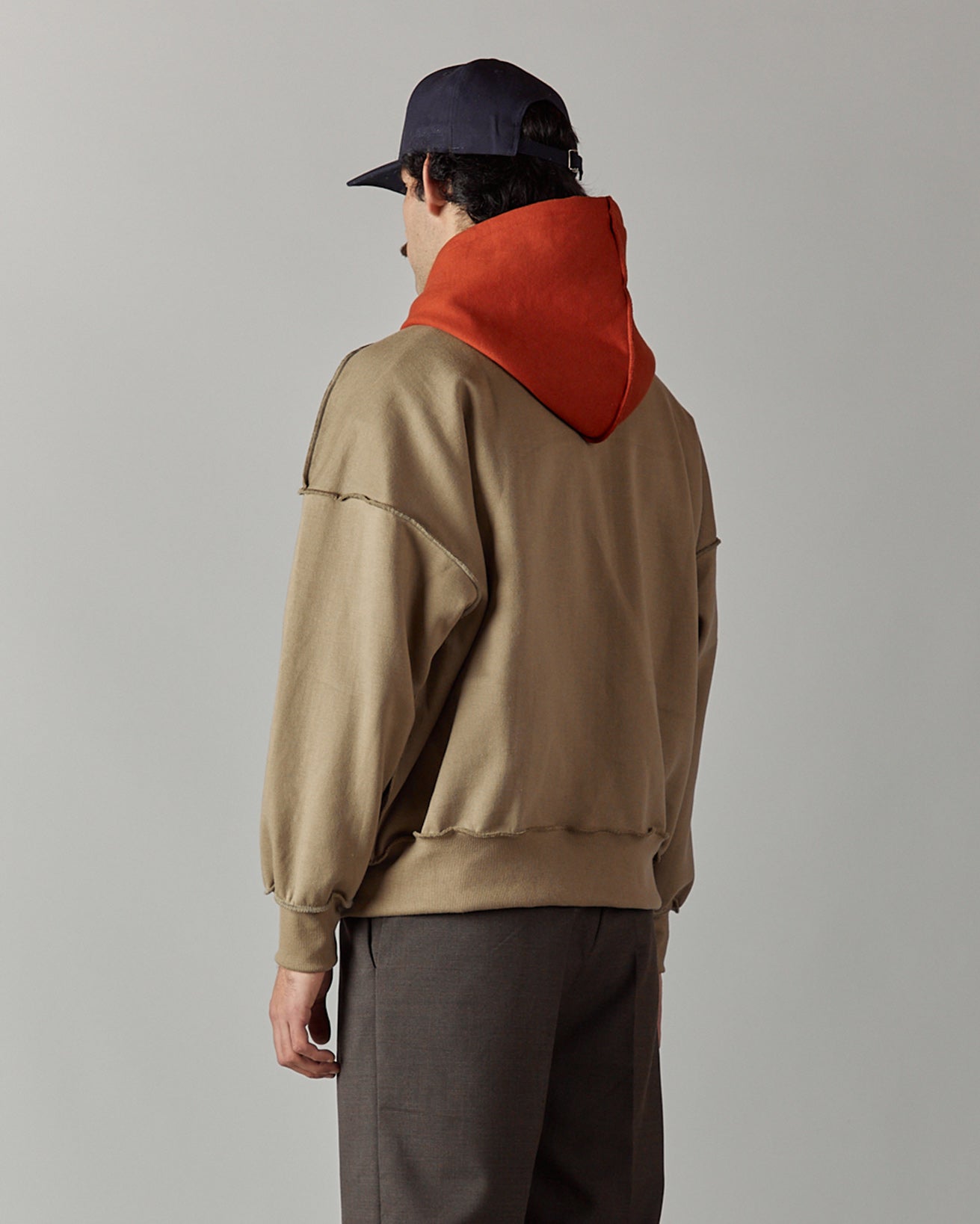 Olive Green & Orange Hoodie
