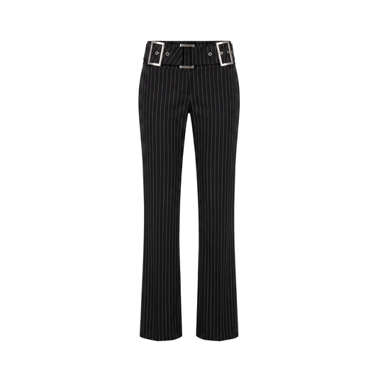 Pinstripe Low Rise Slacks