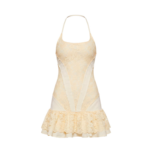 Sylphie Halter Drop Waist Mini Dress