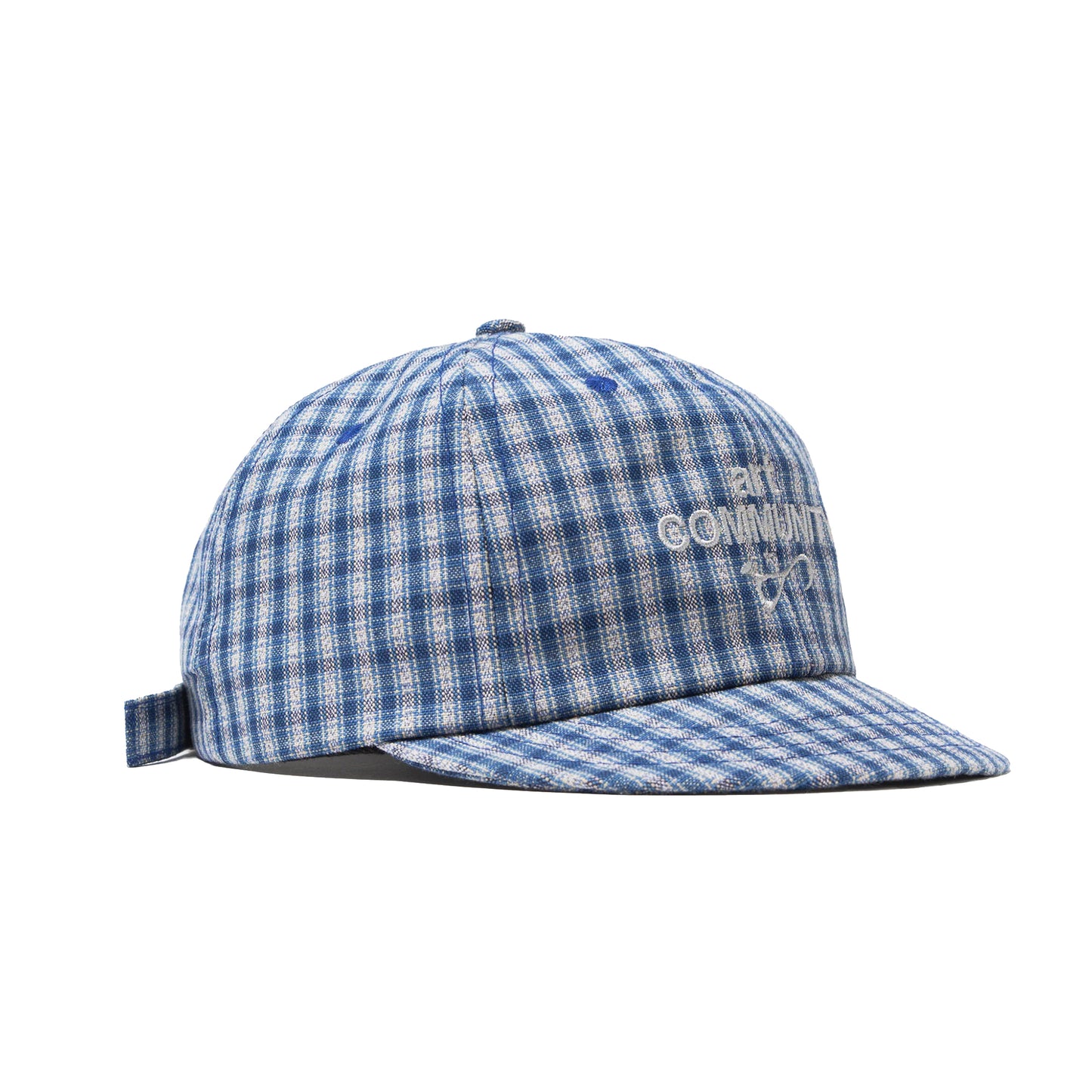 Blue Plaid Short Brim Hat