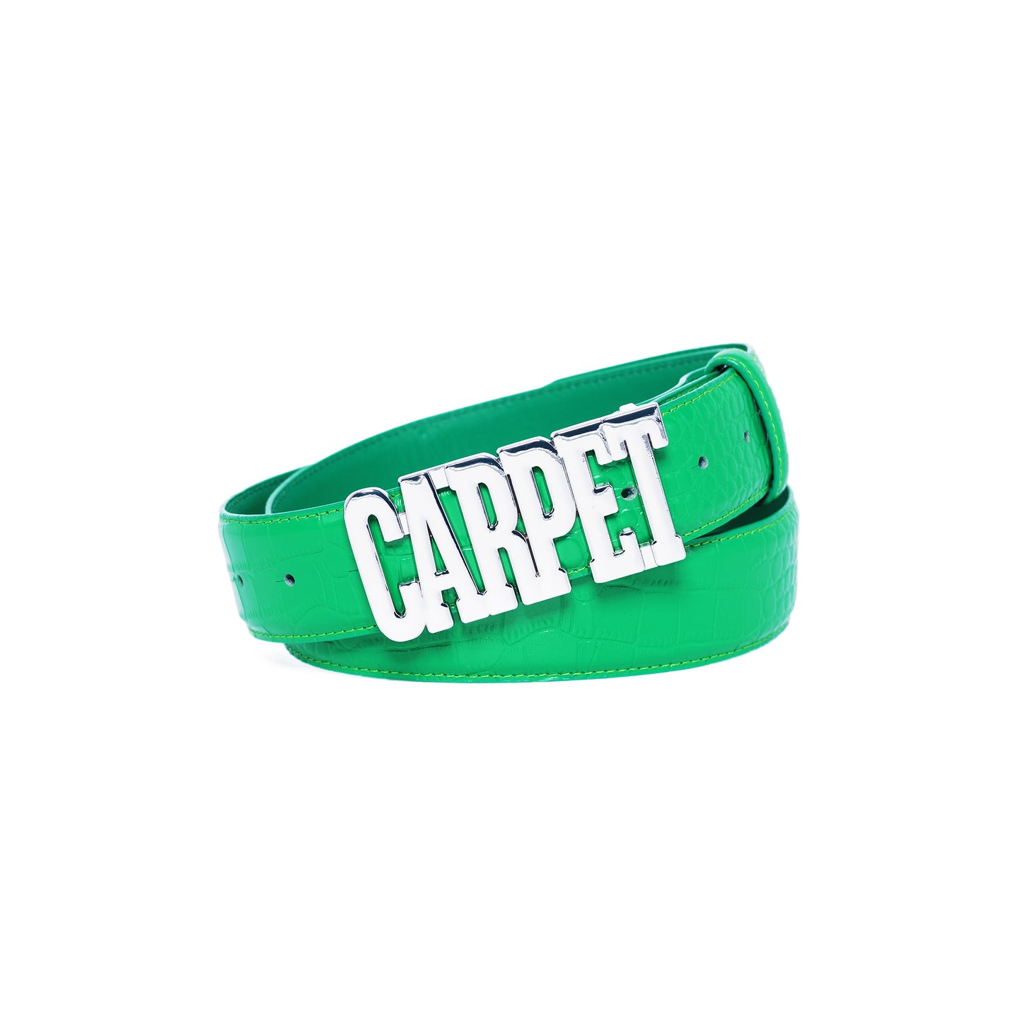 Carpet Crocskin Leather Belt