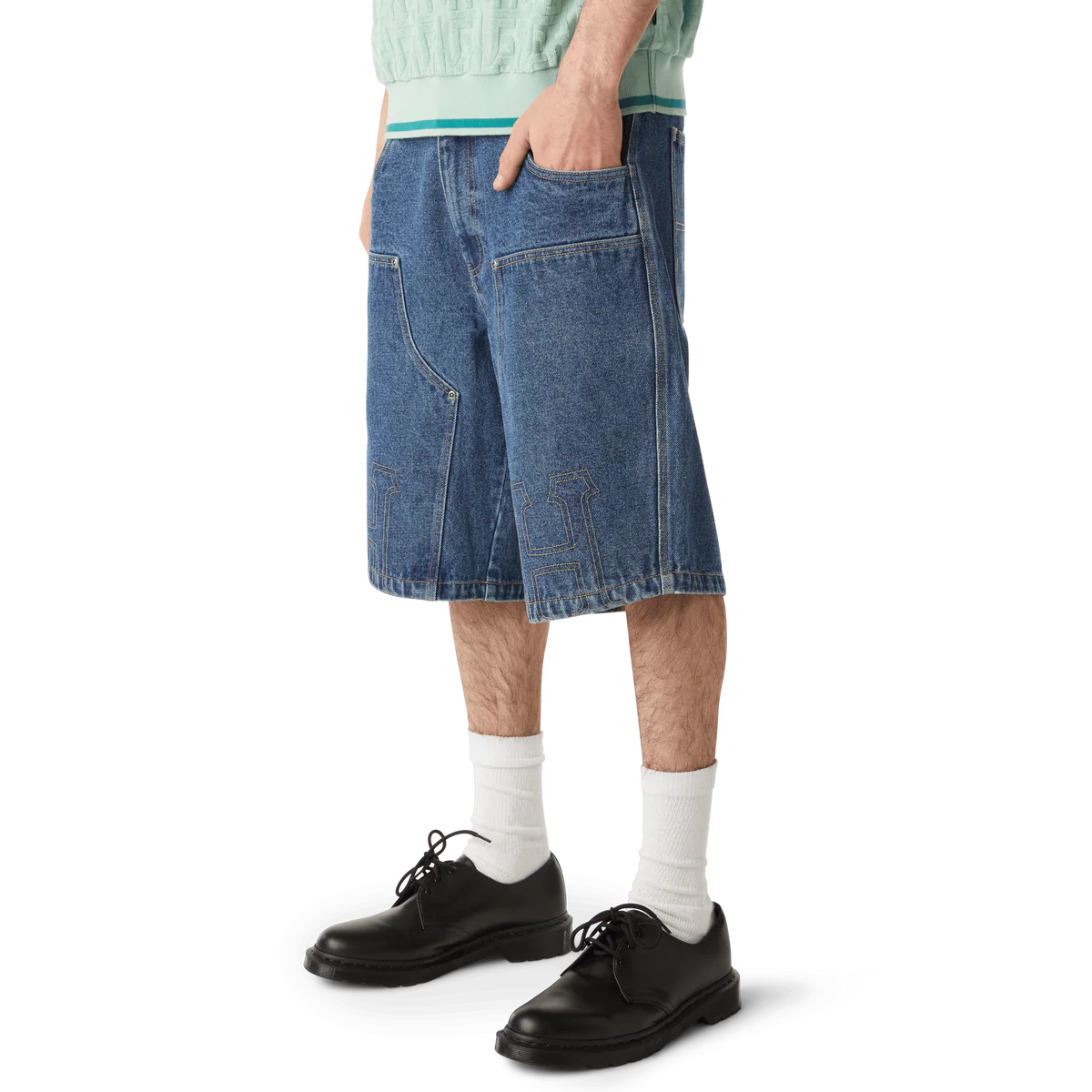 Classic H Double Knee Denim Short