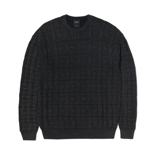 Interlaced Jacquard Crewneck Sweater