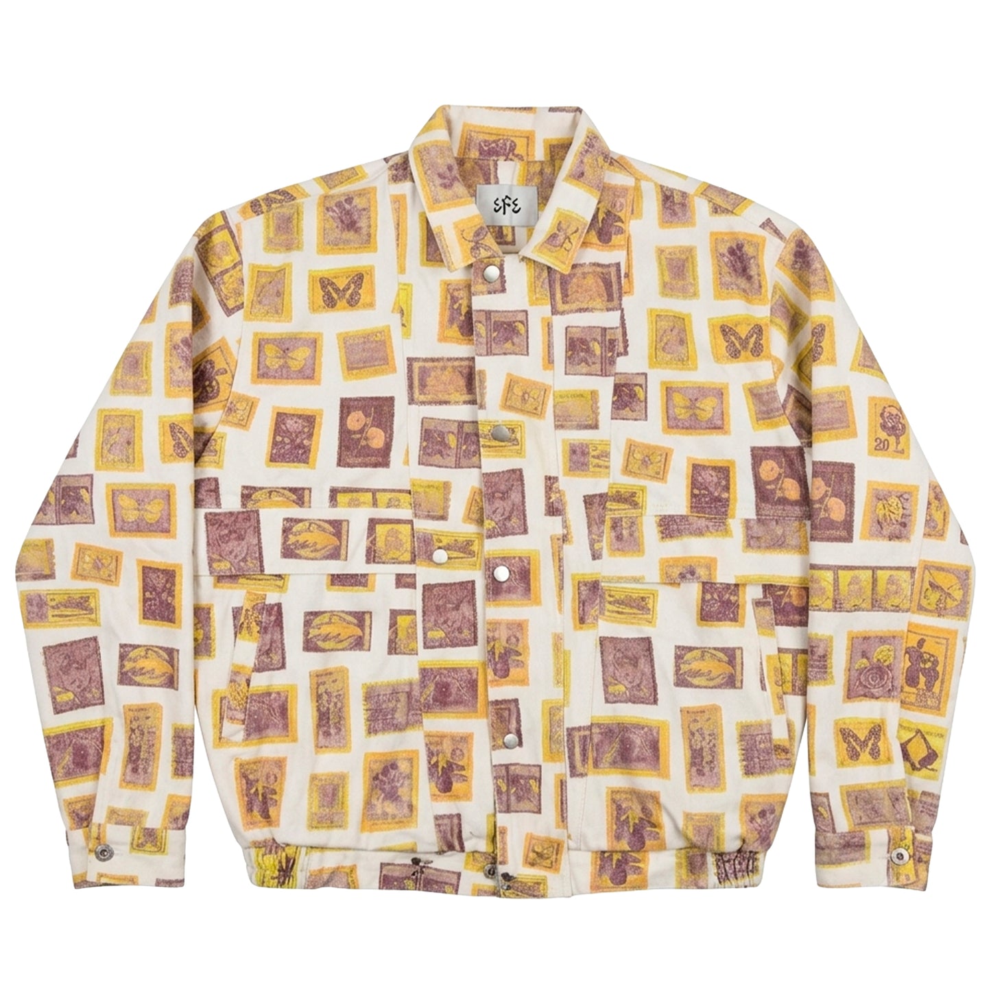 Efe Postal Pattern Denim Jacket