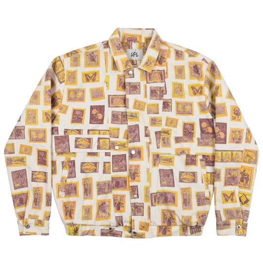 Efe Postal Pattern Denim Jacket