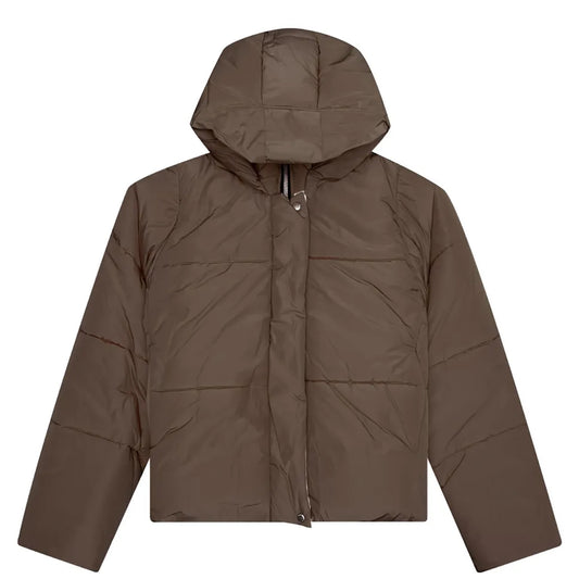 Graphic Print Puffer Coat