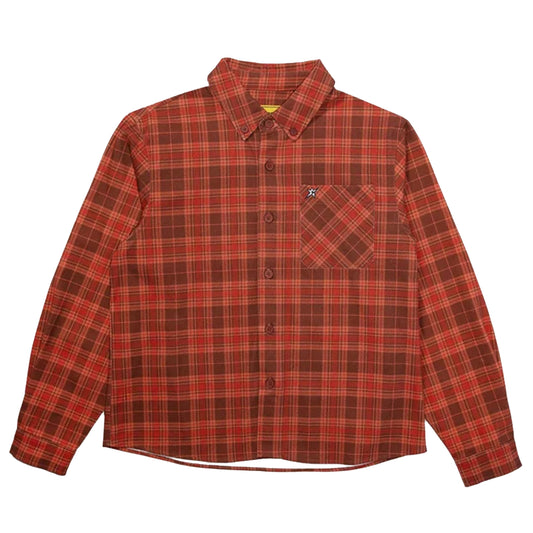 Plaid Denim Button-Up