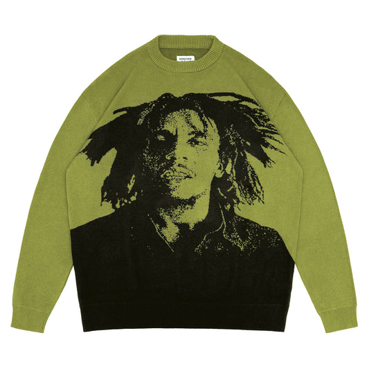 Natty Dread Knitted Sweater Green