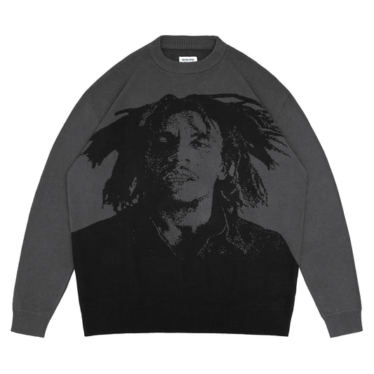 Natty Dread Knitted Sweater Grey