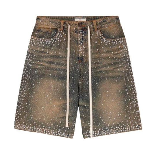 Rhinestone Denim Short