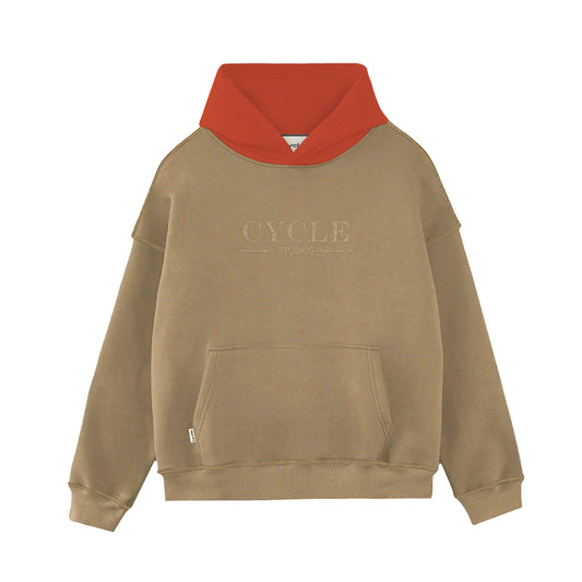 Olive Green & Orange Hoodie