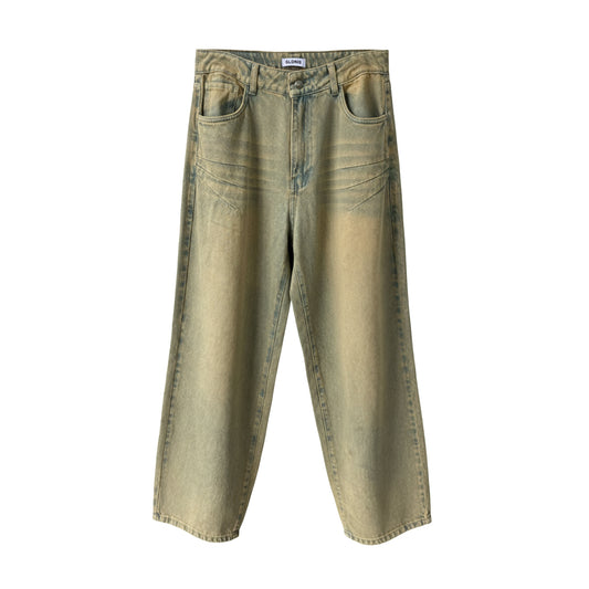 Faded Effect Baggy Jeans
